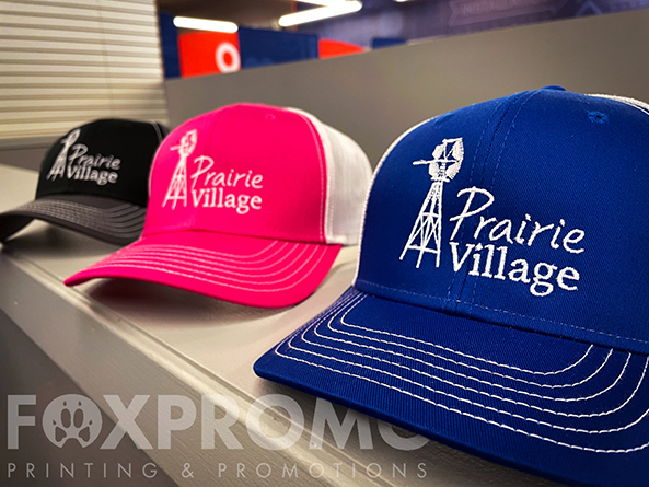 FoxPromo Prairie Village Hat Embroidery