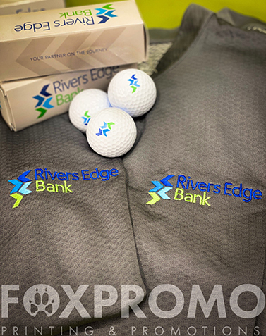 FoxPromo Rivers Edge Bank Polo Embroidery